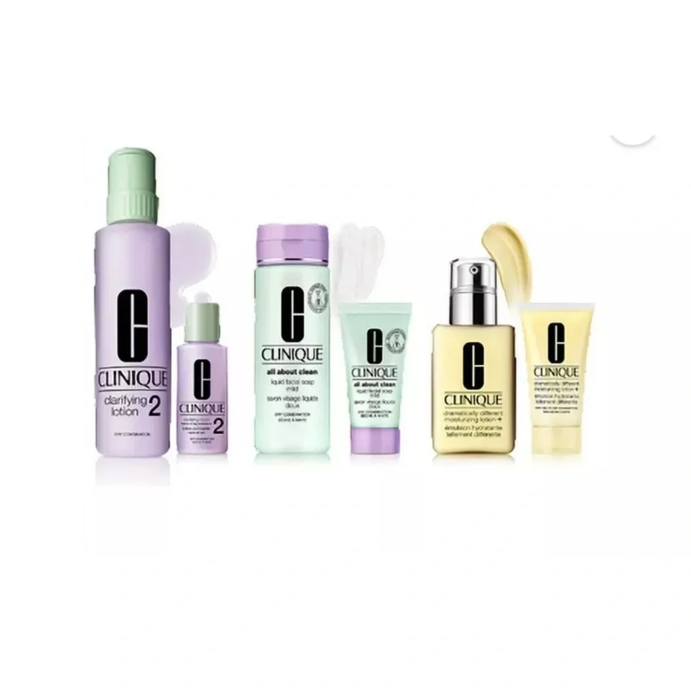 NWT CLINIQUE 2 Great Skin Everywhere For Dry Combination Skin 6 Piece Set - Picture 2 of 4